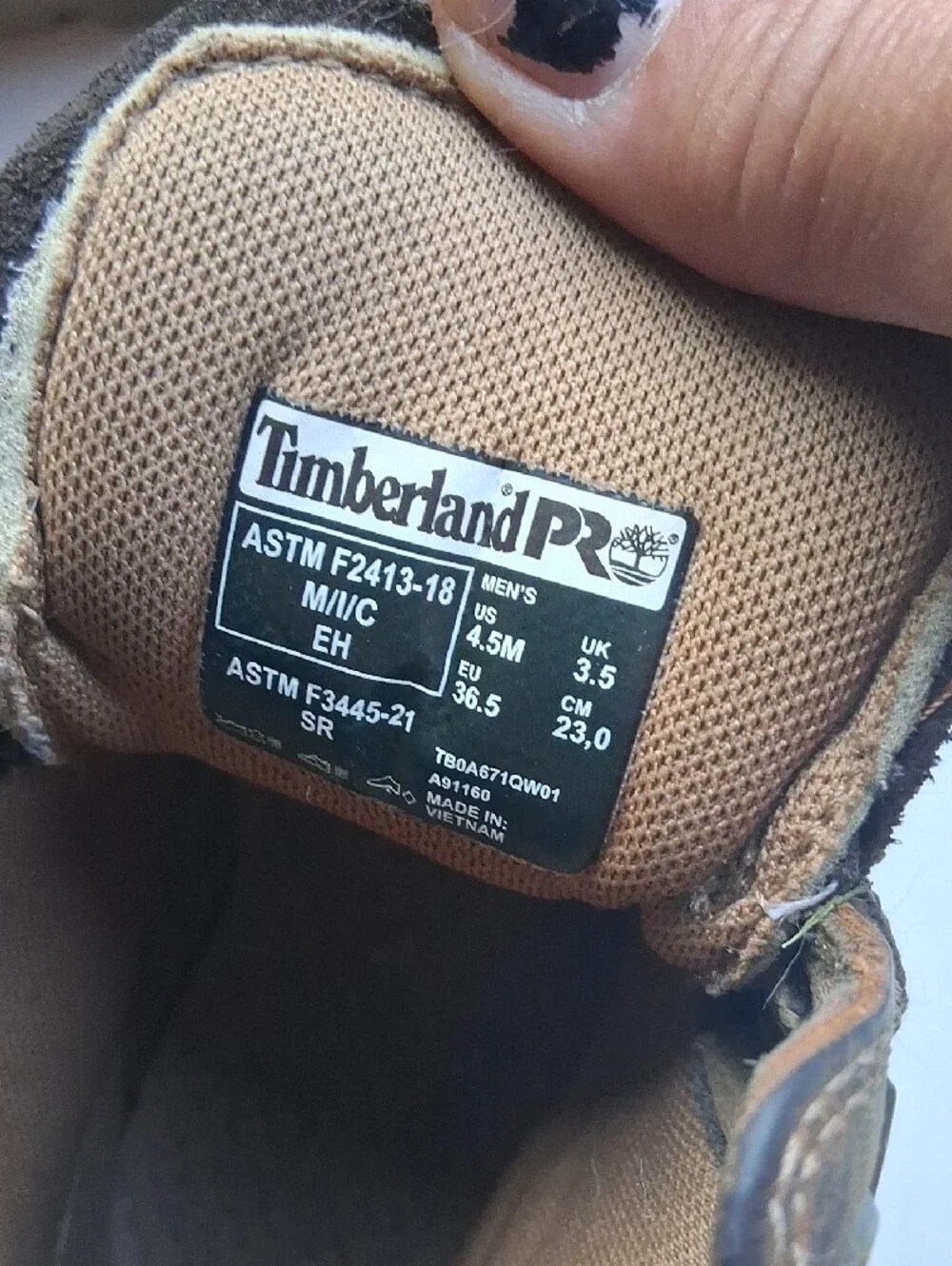 Timberland Dark Brown Nubuck Lace-Up Work Boots